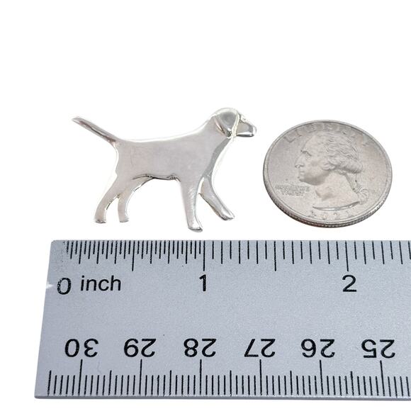 Labrador Retriever Brooch | Vintage Sterling Silver 925 | Puppy Dog Pin - Picture 5 of 6